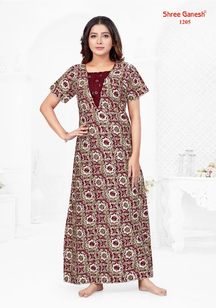 Kavya Vol 2 By Shree Ganesh Printed Cotton Nighty Wholesale Shop In Surat
